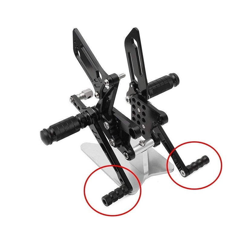 ONETEN CNC Motorcycle Knurled Shifter Peg Anti-Skid Gear Shift Brake Lever Foot Pegs Pedal 6mm Hole Front Footrests Footpeg Rearsets For Honda Suzuki Yamaha Kawasaki Ducati Aprilia - Image 4